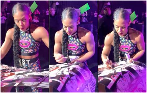 An adorable moment between Bianca Belair and a fan